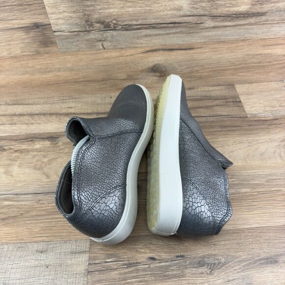 ECCO Soft 7 Low Bootie Women 37 Brown Metallic Crackle Zip Sneaker Comfo… - Picture 4 of 8